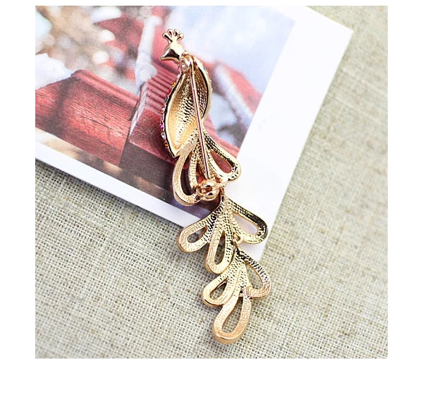 ZHOUYANG ZYX008 элегантный цвет ful Феникс розовое золото огненная птица Броши Jewelry Оптовая Продажа австрийского хрусталя