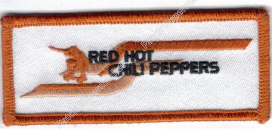 3,7" CHILI PEPPERS Music Band Вышитые утюг на патч рокабилли логотип передачи МОТИВ APPLIQUE Рок Панк Знак