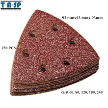 Free shipping 25 Pieces Velcro 93mm 6 hole Delta Sander Sanding Discs Various Grits 60 80 120 180 240 Sandpaper