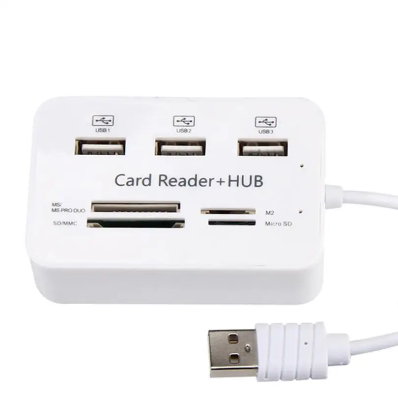 Одежда высшего качества мини Super High 480 Мбит/с Скорость Micro USB HUB Combo 2.0 3 Порты card reader высокое Скорость multi USB разветвитель для ПК