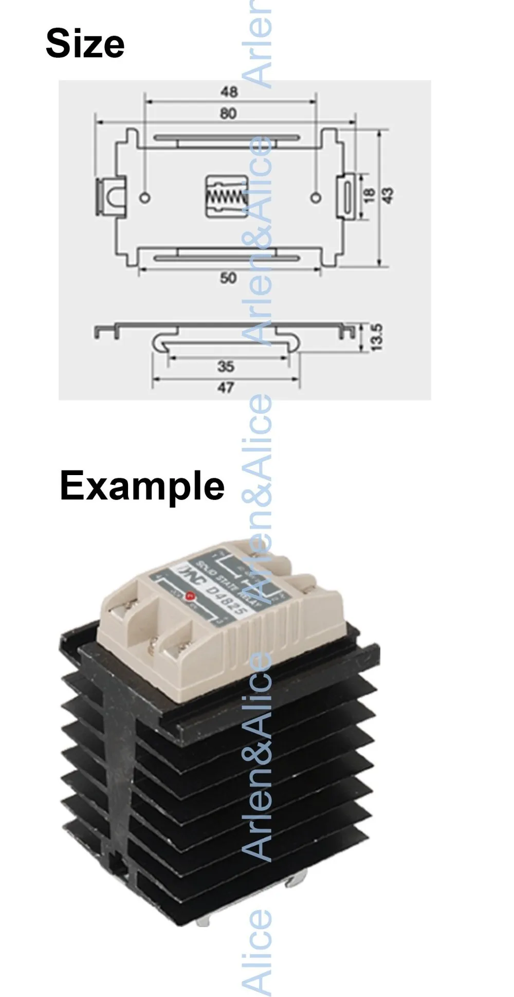 Залог B2 35 мм din rail для твердотельные реле SSR