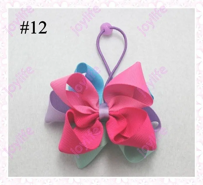 20 штук 3.5 ''красочные мяч хвост луки популярные волосы луки Девушка волосы бант аксессуары