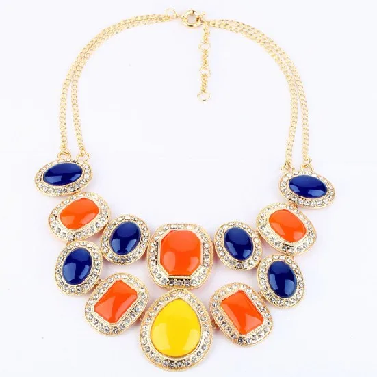Крыло Yuk Tak Collares Collier Новейшее модное эффектное ожерелье s для женщин в Европе яркие ожерелья оптом