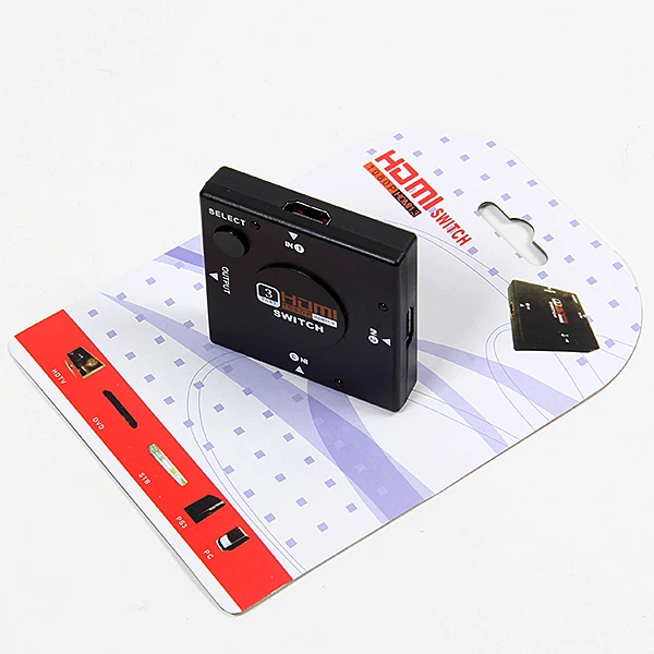 Мини 3 порта HDMI коммутатор 1080P сплиттер 3 входа 1 выход коробка HDMI селектор для PS3 PS4 умный HDTV 1080P