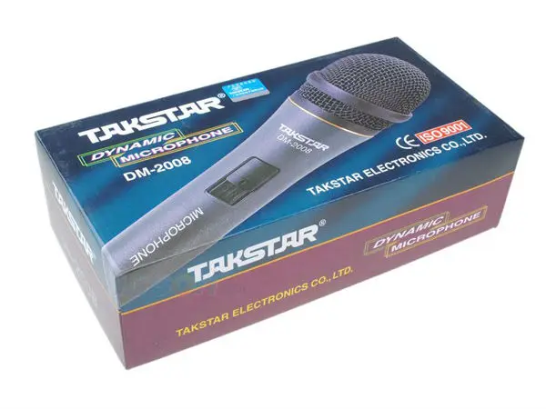4 шт./лот Takstar dm2008 Профессиональный Проводной динамический Микрофоны для КТВ встречи на для выступления компьютер 6 м 6.35 мм кабель