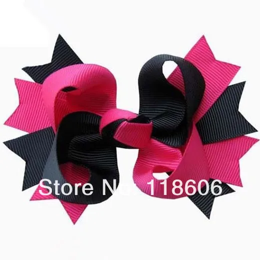 shocking pink black boutique hairbow.jpg