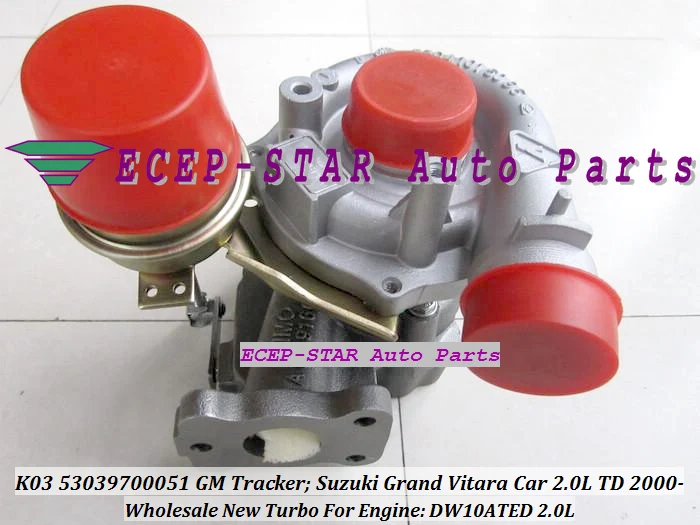 K03 53039700051 53039880051 Turbo Turbocharger For GM Tracker Suzuki Grand Vitara Car 2.0L TD 2000- DW10ATED 109HP