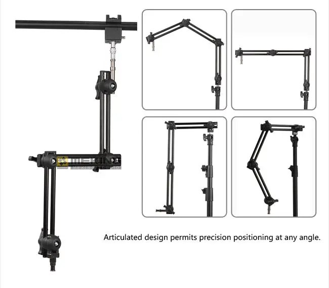 Selens M11-099 для фотостудии, трехсекционный регулируемый держатель, шарнирный кронштейн, раздвижной удлинитель, система, светильник, подставка, аксессуары