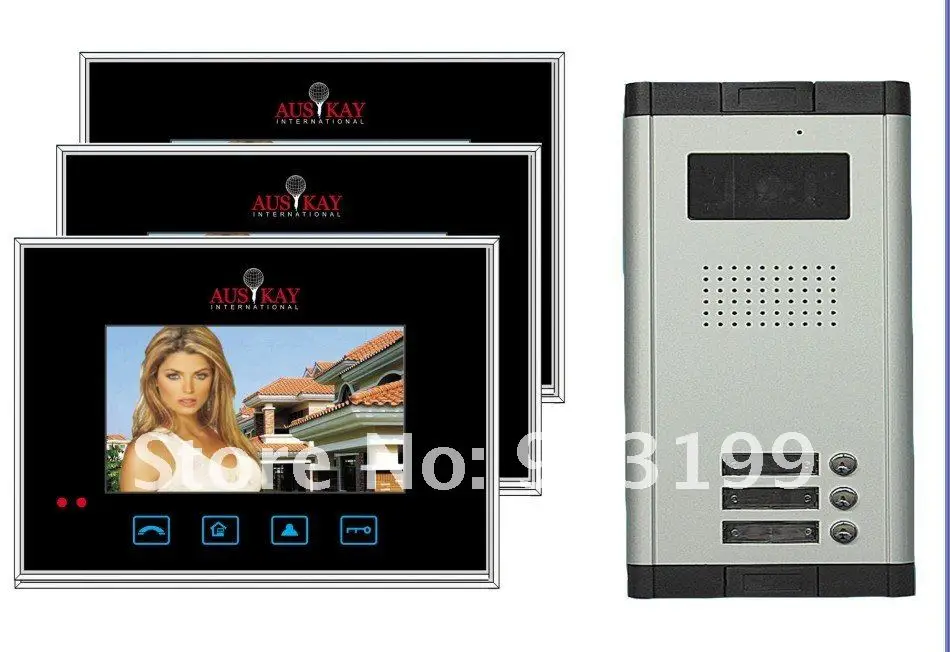 XinSiLu " цветной видео дверной телефон/домофон, ИК-камера HD с 3 кнопками для 3-квартиры от 1 до 3