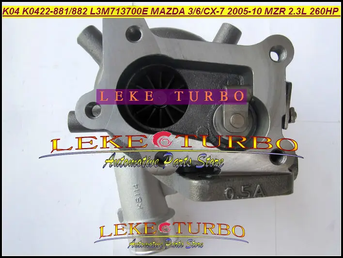 K04 K0422-881 K0422-882 53047109901 L3M713700E Turbocharger for Mazda 3 Mazda 6 Mazda CX-7 2005-10 MZR 2.3L 260HP (5)