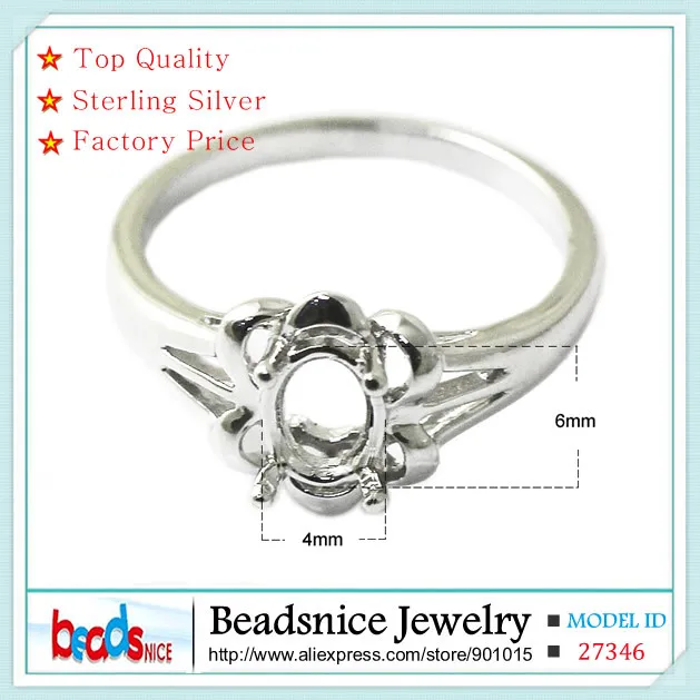 Beadsnice ID27346 новое Серебро 925 полукрепление Кольца Настройки ювелирных изделий diy уникальные кольца для женщин ювелирных изделий ручной работы