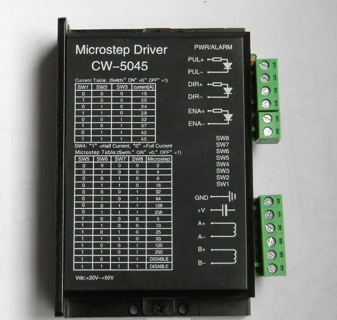 CW5045 Драйвер шагового двигателя для шагового двигателя 57/86, DC50V 4.5A шаговый драйвер
