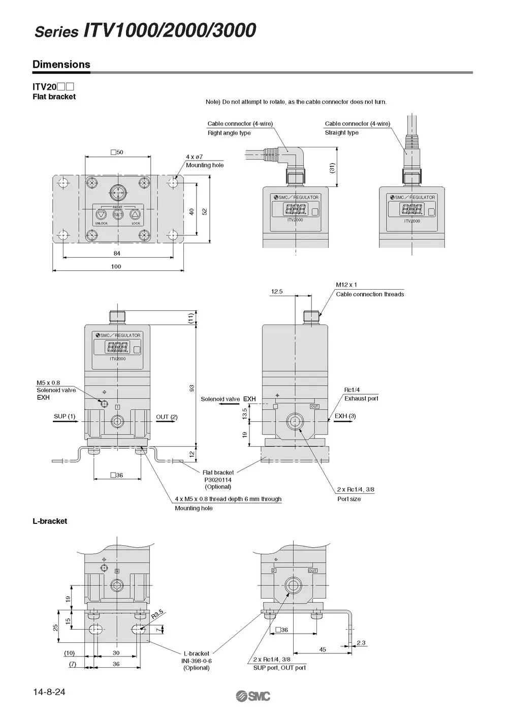 Японское стекло электрический редукционный клапан ITV2050-31F2BN3-X88