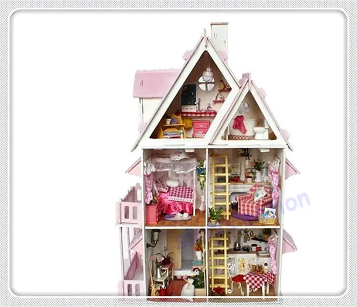 DIY Sunshine Alice Wooden House Model- (7)