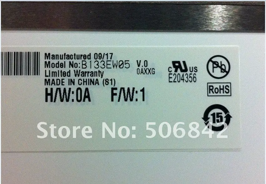 13," светодиодный экран для ноутбука B133EW05 V.0 для DELL E4300+ 1280*800
