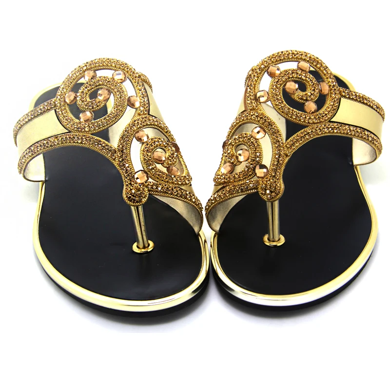 gold bling sandals