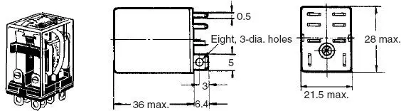 10A РЕЛЕ 8 контактов, dpdt, серебряные литые контакты, 12 V/24 V/48 V/110 V/220V