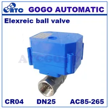 CWX-60P DN25 G" NPT 2 way SS304 6Nm крутящий момент мини электрический шаровой клапан/с электроприводом клапан AC85-265V/60Hz CR04 2 провода