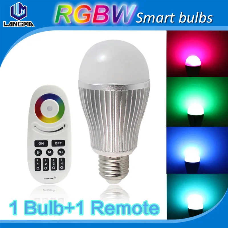 

Langma E27 E14 B22 5W 6W 9W smart 2.4G RF remote lamp mi.light remote control rgb e27 led bulb