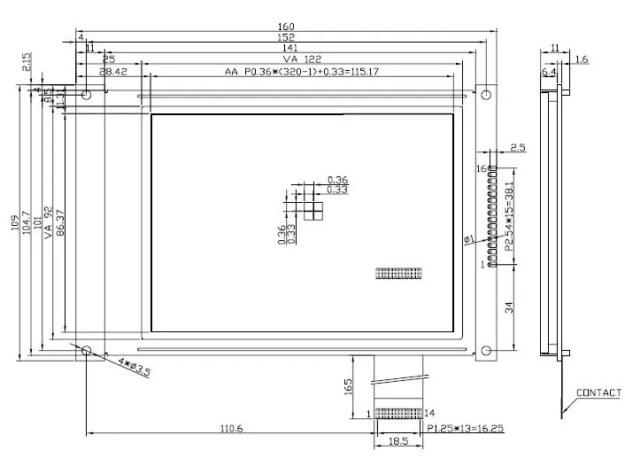 5,7 дюймов 320X240 320*240 Графический точечный LCM CNC lcd модуль 8080 Параллельный 14pin FFC кабель светодиодный черный свет FSTN серый дисплей