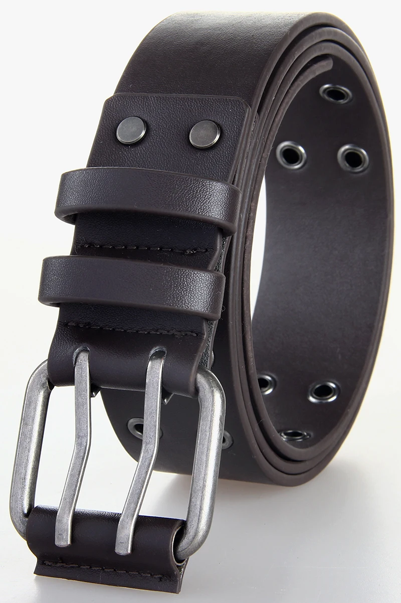 New Style Man Woman Unisex Belt Double Pin Buckle Belt Brand Designer