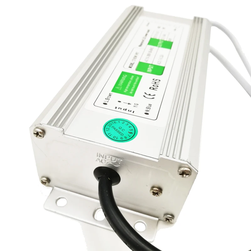 80 Вт LED Питание 12 В 6.6a IP67 Водонепроницаемый светодиодный драйвер AC110-260V перейти к DC 12 В Адаптеры питания для 5050 3528 Светодиодные ленты