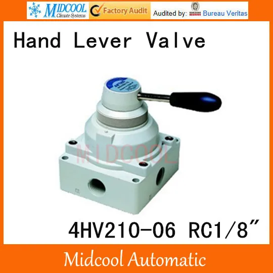 

4HV210-06 Manual reversing valve 4 way 2 position ventilation rotary valve port RC1/8" hand valve