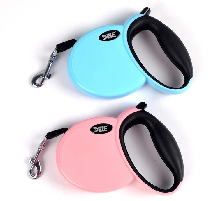 Large Dog Collars Pets Nylon Retractable Leashes Simple String Chains