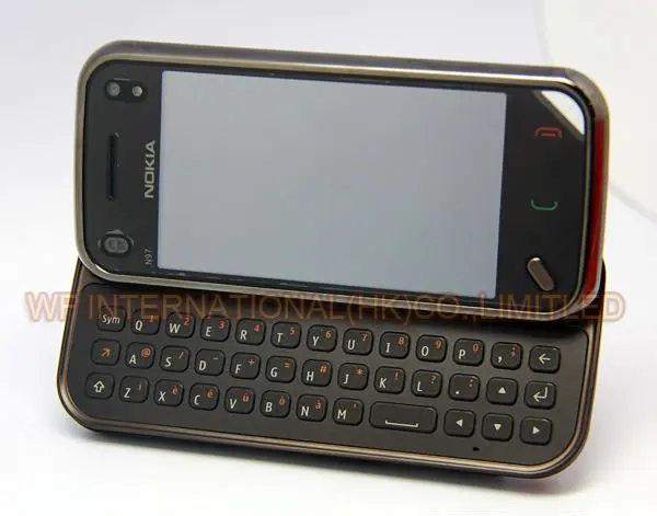 Nokia N97 мини мобильный телефон разблокированный 5MP 3g wifi gps Bluetooth QWERTY клавиатура 3," сенсорный экран и черный