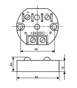 24 V DC Мощность PT100 датчик температуры 0-5 V