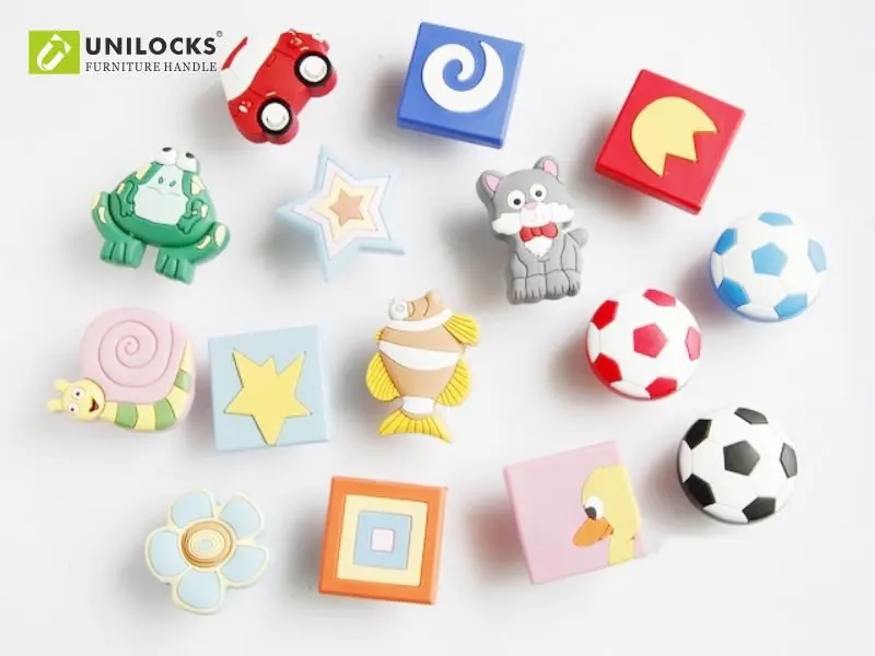 UNILOCKS Цвет Детские мультфильм красный автомобиль Пластик Кухня шкаф и мебель дверные ручки