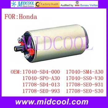 

New Electric Fuel Pump use OE NO. 17040-SD4-000 , 17040-SM4-A30 , 17040-SPO-A30 , 17040-SS0-V30 , 17708-SD4-013 , 17708-SE0-931