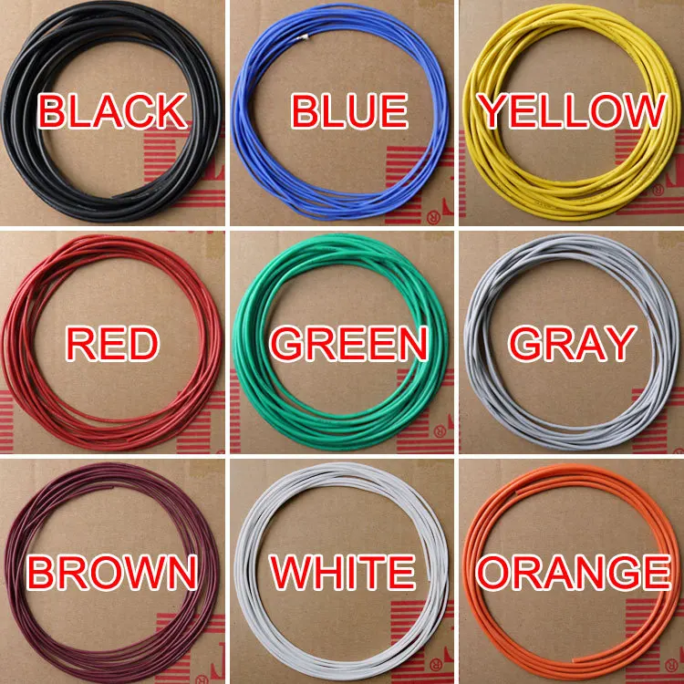 Fil de câble en silicone souple résistant à la chaleur, sil résistant à la chaleur, 12AWG, 14AWG, 16AWG, 18AWG, 20AWG, 22AWG, 24AWG, 26AWG, 28AWG, 30AWG