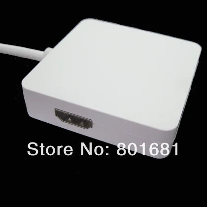 KUYiA Multi-function 3 в 1 Thunderbolt Mini Displayport для DVI HDMI Dp Кабель-адаптер для MAC pro AIR шт./лот