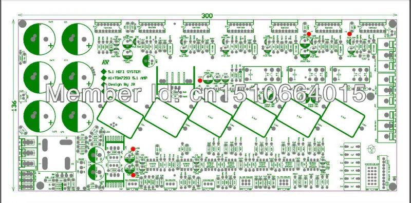 Diy kit 5,1 hifi плата 5,1 Плата усилителя с предусилителем tda7293 сабвуфер с защитой большой ватт diy домашнее видео