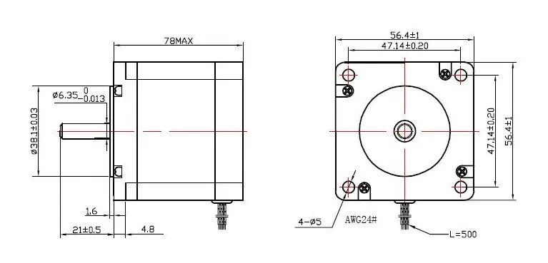 SALE-3PCS ЧПУ NEMA 23 Wantai шаговый двигатель 6-зацепки, 270oz-in, 1,8 градусов, 78 мм 57BYGH633, фрезерный станок с CNC оборудование! Высокое качество