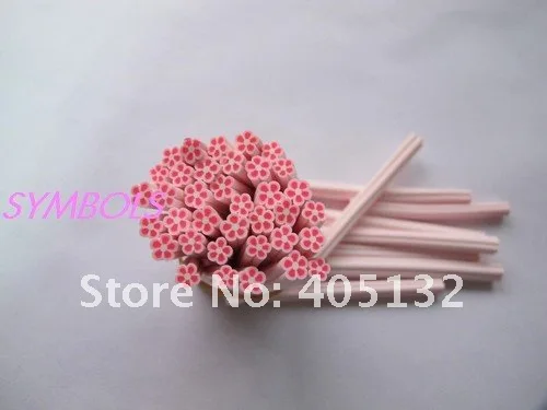 C-05 100 шт 5 мм милый розовый цветок из полимерной глины тростника причудливый дизайн ногтей полимерная глина тростника