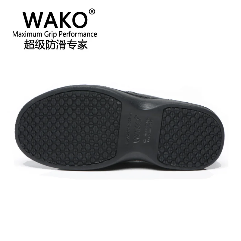 WAKO/профессиональная рабочая нескользящая обувь для шеф-повара; Мужская обувь для повара; безопасная черная обувь без шнуровки в стиле унисекс
