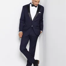 На заказ смокинг жениха Нарядные Костюмы для свадьбы Выпускной костюм подходит Для мужчин костюмы(куртка+ брюки+ галстук-бабочка