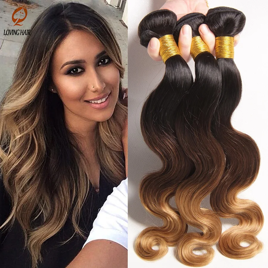 

4 bundles Ombre Vigin human hair body wave Top quality 8A Ombre virgin Body wave hair 4pcs/lot peruvian virgin ms cat hair