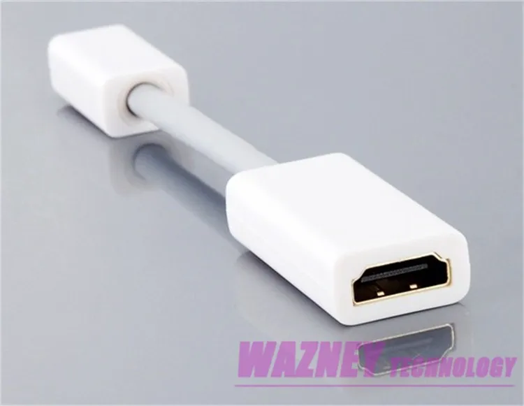 100 шт/партия мини DVI штекер HDMI Женский M/F видео конвертер Кабель-адаптер Шнур для Apple iMac Macbook Pro Белый