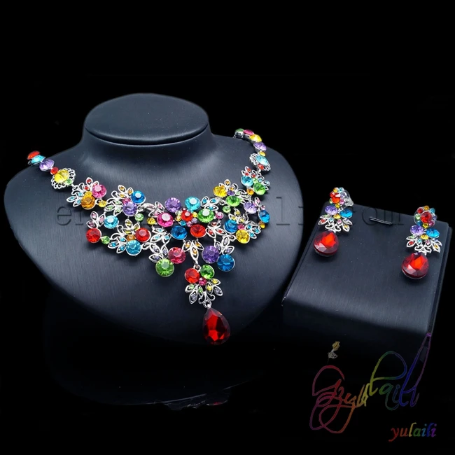 New design 2016 European style jewelry Colorful crystal women jewelry