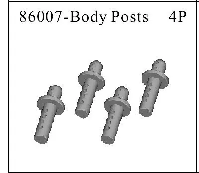 86007  Front Body Posts  HSP 1/16th EC Car Parts 94186/94187