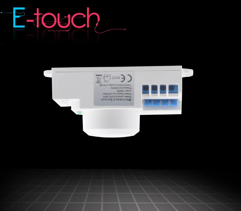 Etouch AC220-240V 5,8 ГГц 360 градусов Установка времени микроволновый датчик радар Датчик тела датчик движения HF детектор светильник переключатель 10 шт