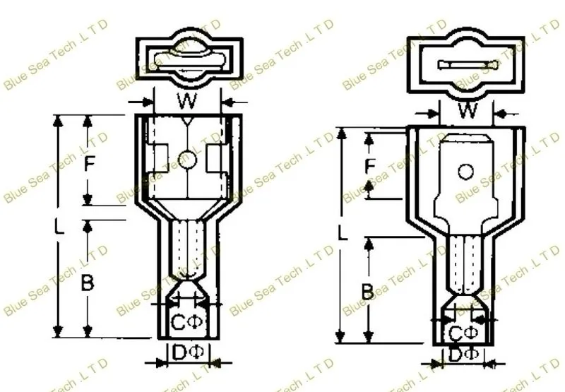 300 шт./лот F/mdfny1.25/2/5.5-250 холодного отжима изоляцией Терминал Для 0.5- 6.0mm2, 22-10 AWG Провода