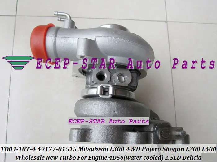 TD04-10T-4 49177-01515 Turbo Turbocharger For Mitsubishi L300 4WD Delicia Pajero Shogun L200 L400 2.5LD 4D56 water cooled (4)