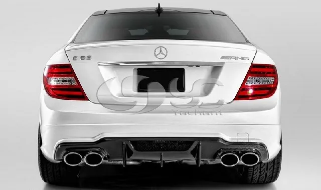 Углерода Волокно VRS Стиль сзади диффузор, пригодный для 2011-2013 Mercedes Benz W204 C63 AMG