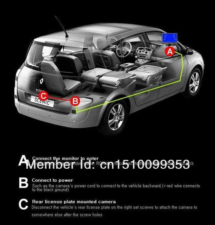 100% High Quality Free Shipping CCD/HD back up reversing Camera for KIA SOUL / For Hyundai I30 1116.jpg