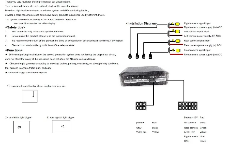 Автомобиль 4-Way Композитный RCA AV аудио-видео разветвитель Поддержка заднего лицевая сторона для фото-и видеокамеры распределительный ящик камера PoE коммутатор бесшовные помощь