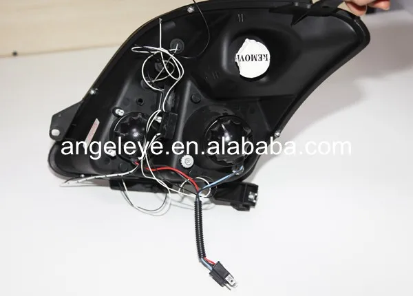 Для Suzuki для Swift 2006-2010 год светодиодный головной фонарь передний свет с ангельским глазом хромированный корпус JY